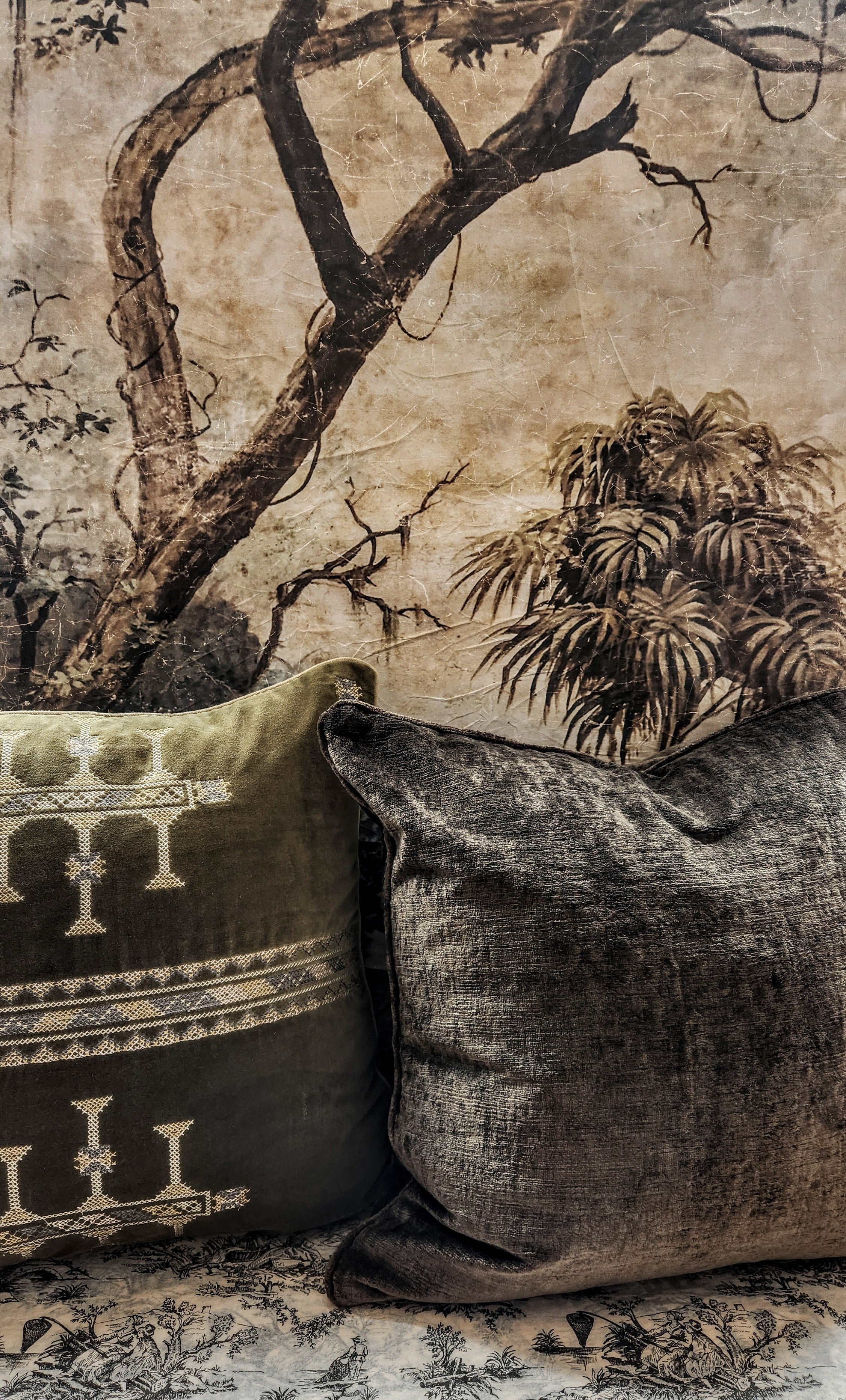 Catherine Martin Sage Velvet Cushion