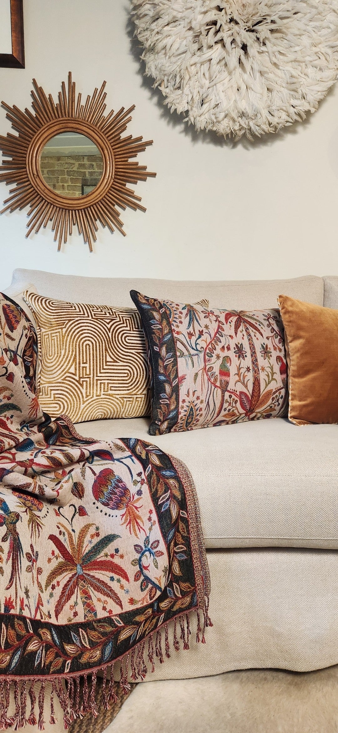 Dalila Square Cushion - Camel