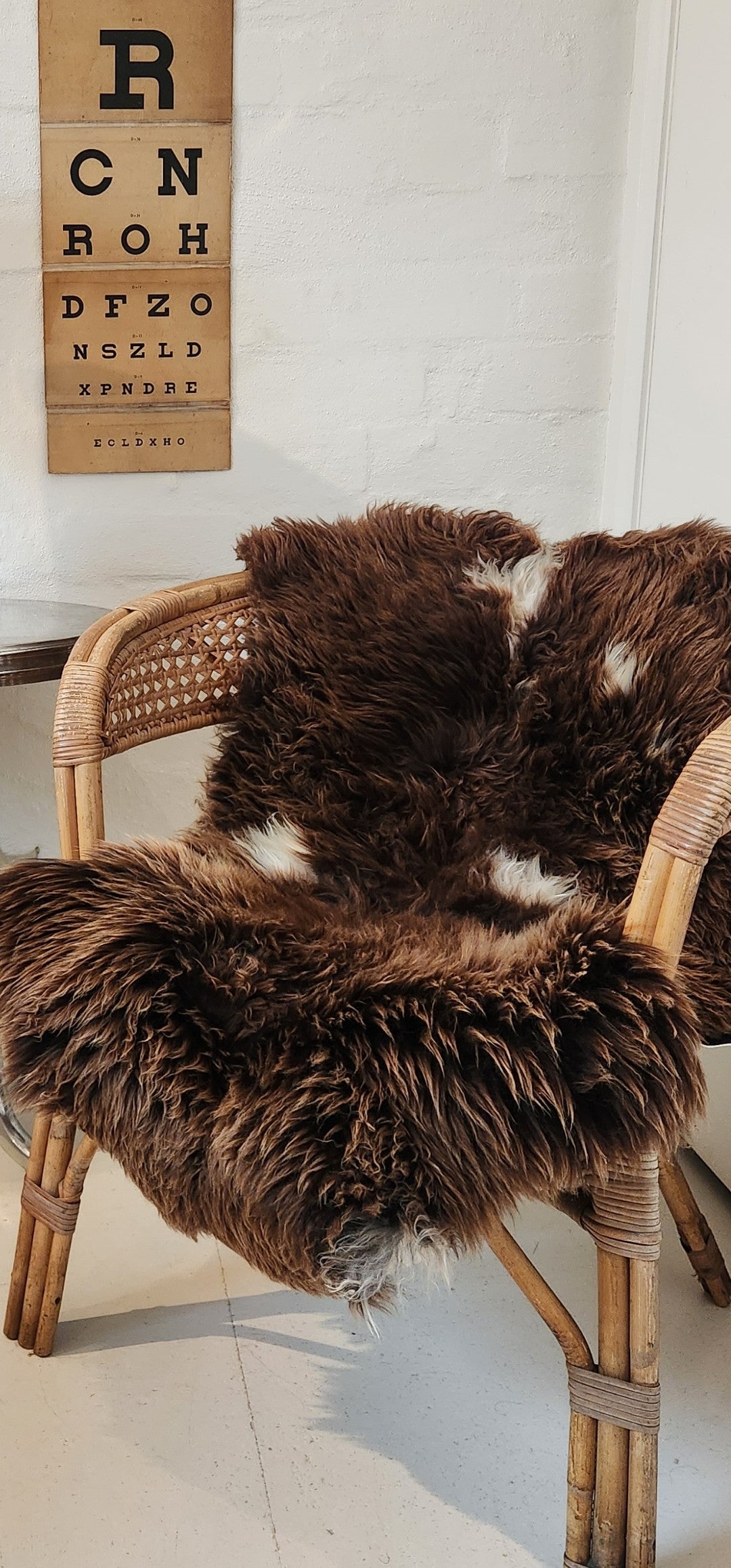 British Sheepskin - Brown with white splashes