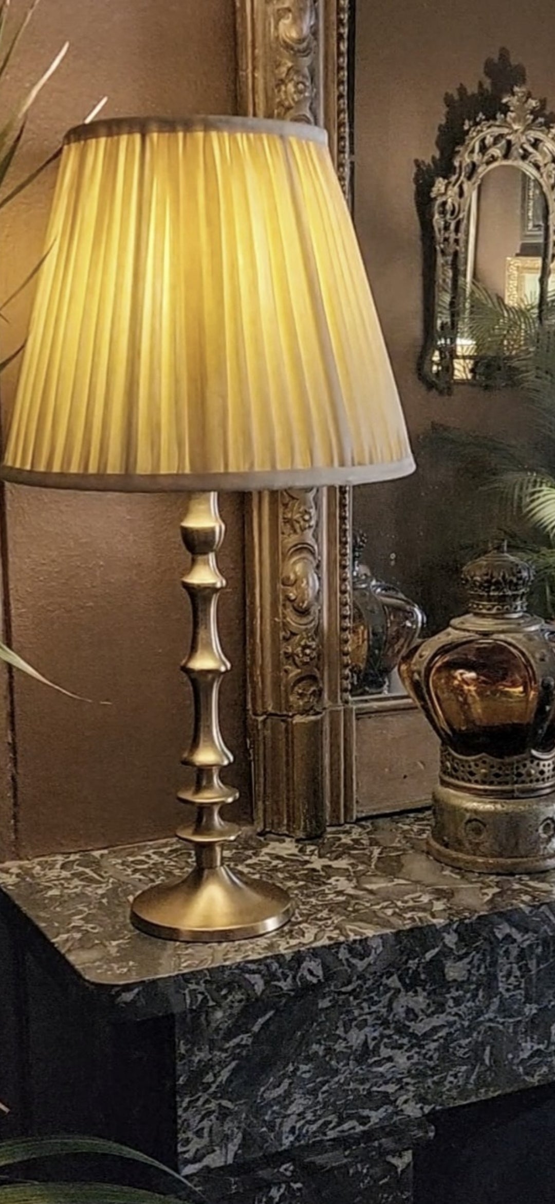 Medium Kiara Silk Lampshade - Buttermilk