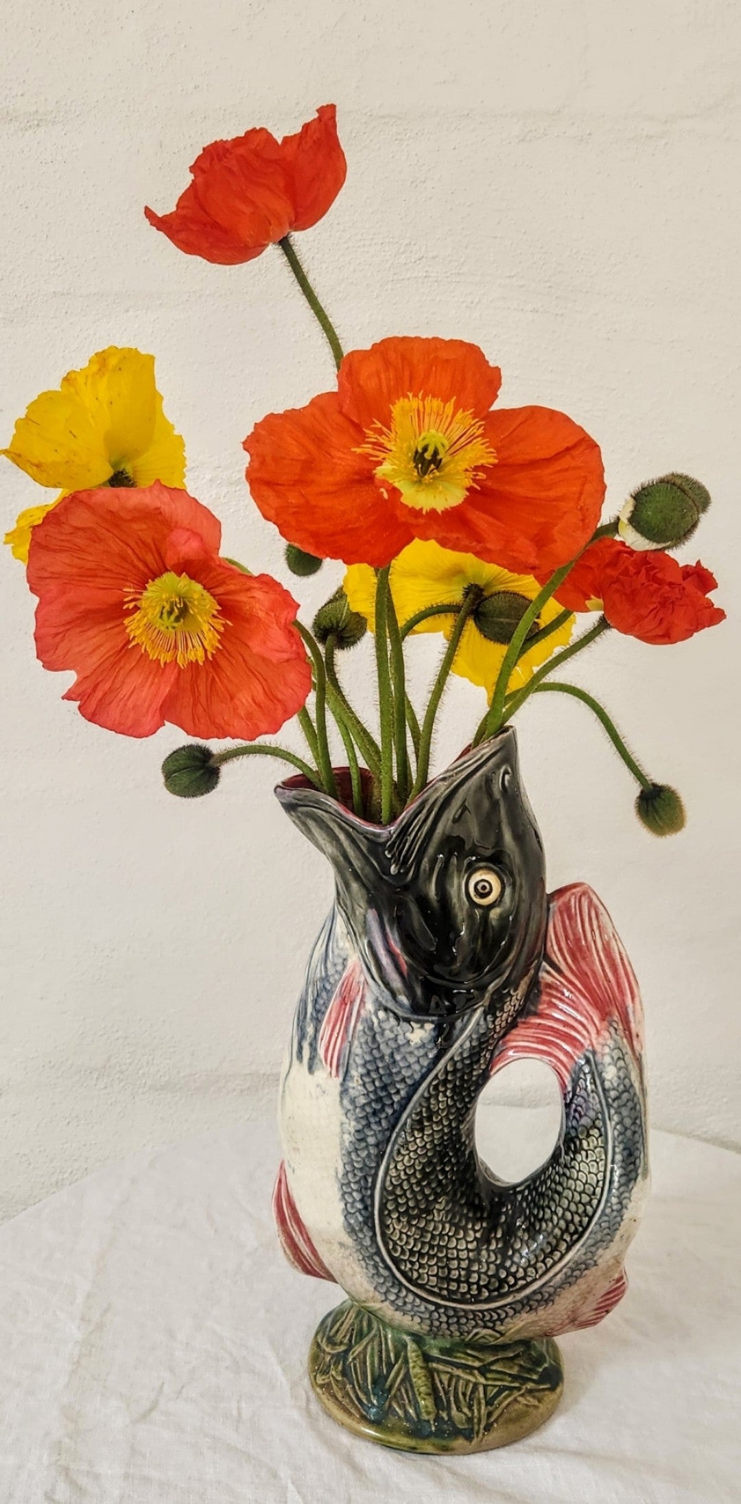 Antique French Trout Pitcher