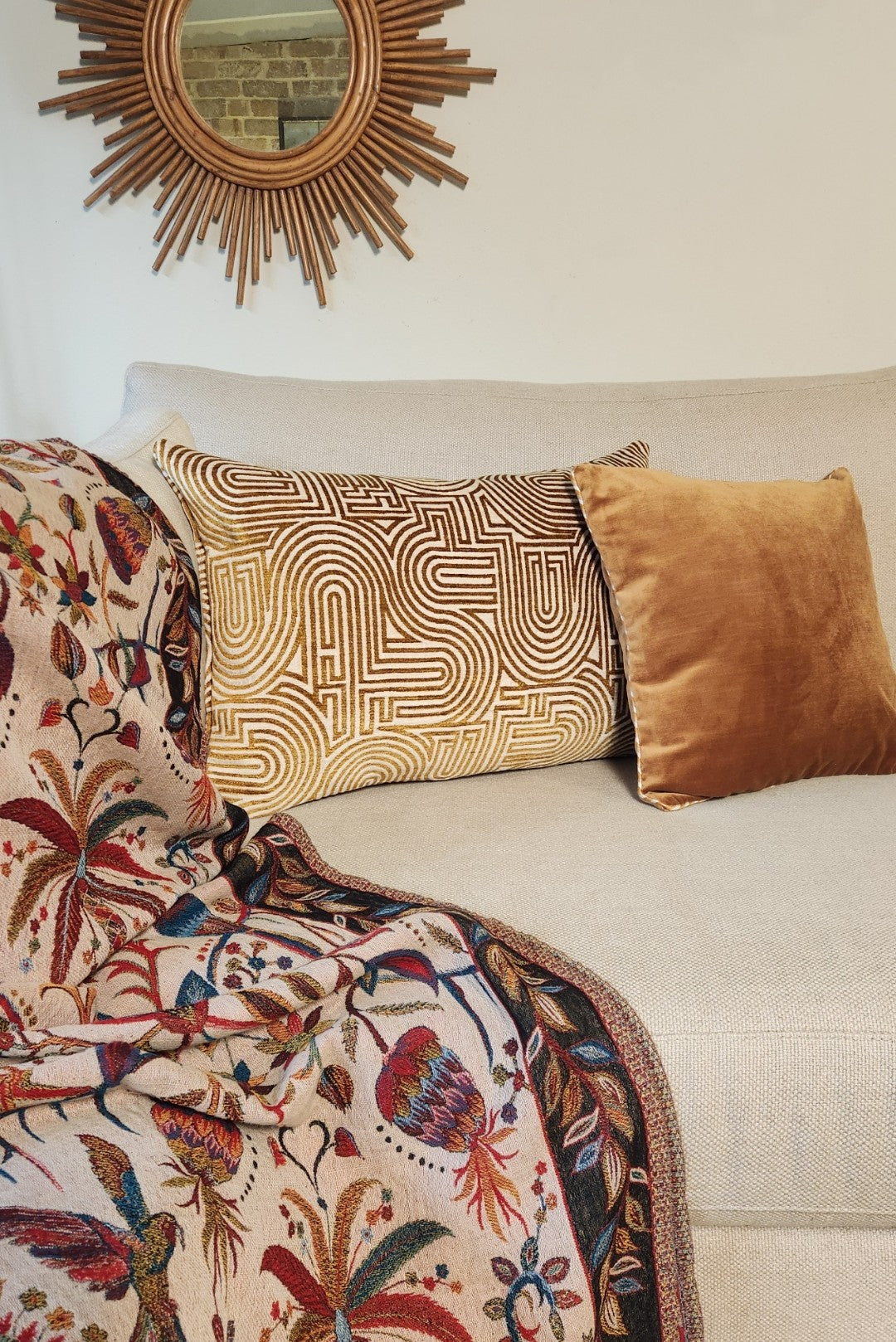 Dalila Square Cushion - Camel