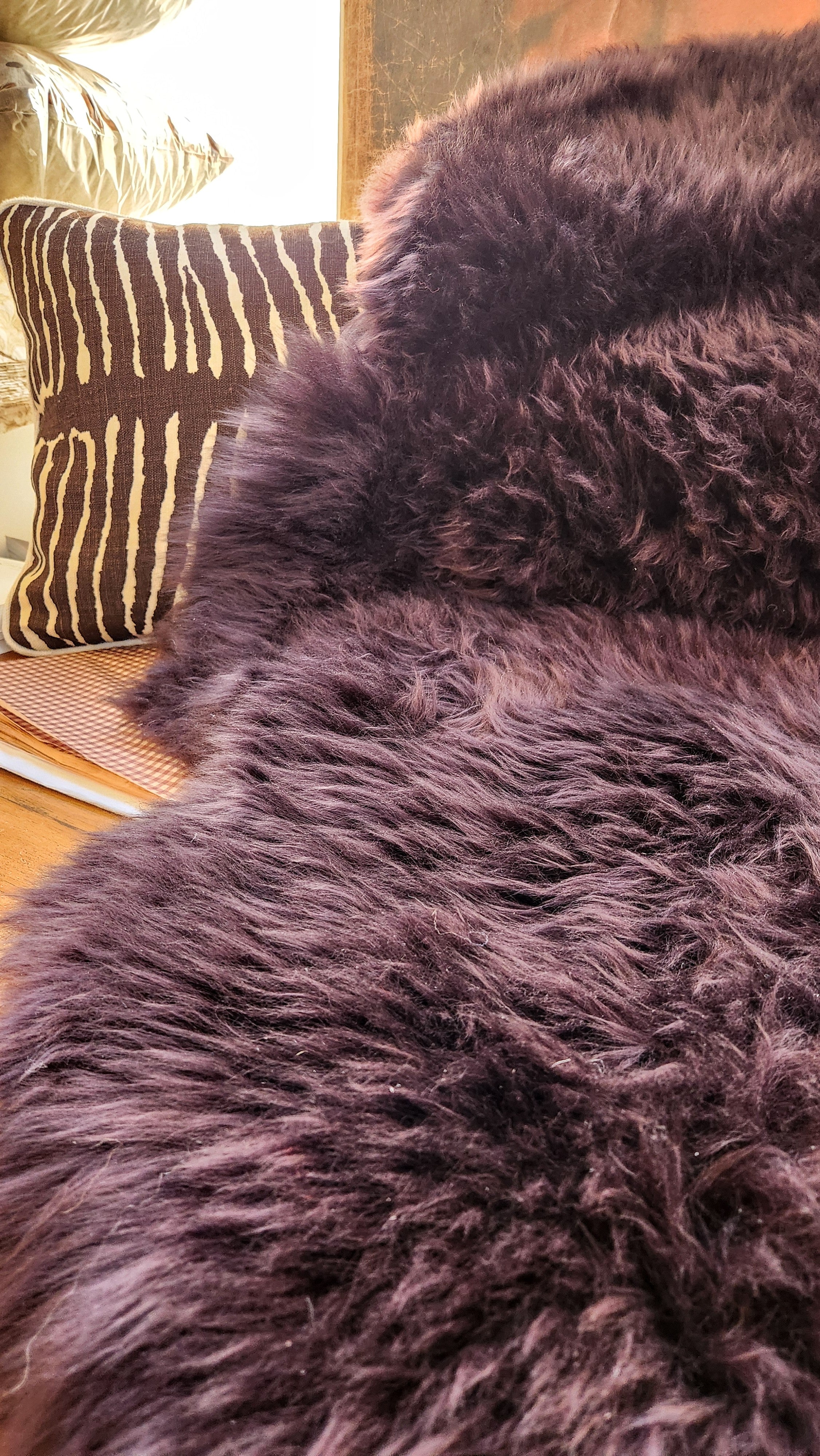 Aubergine Merino Sheepskin