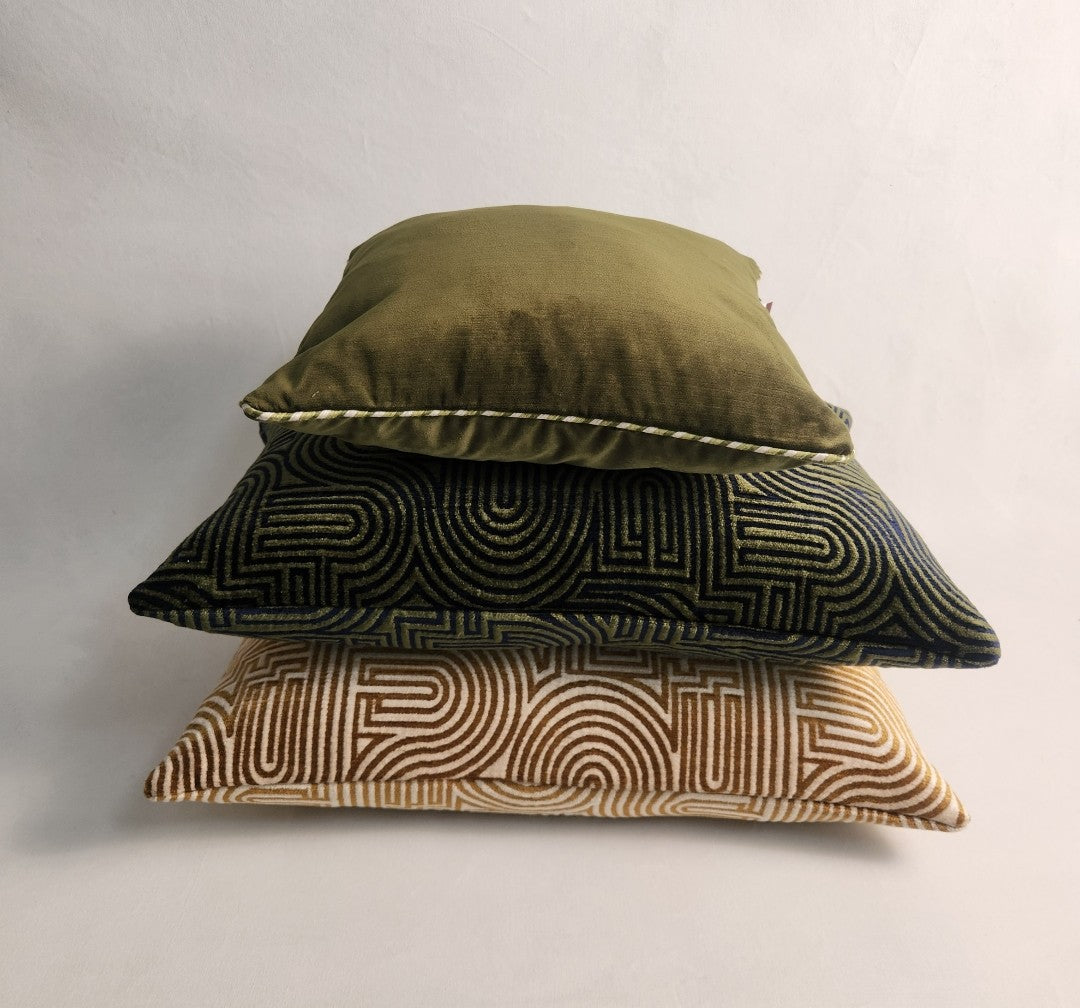 Dalila Square Cushion - Olive