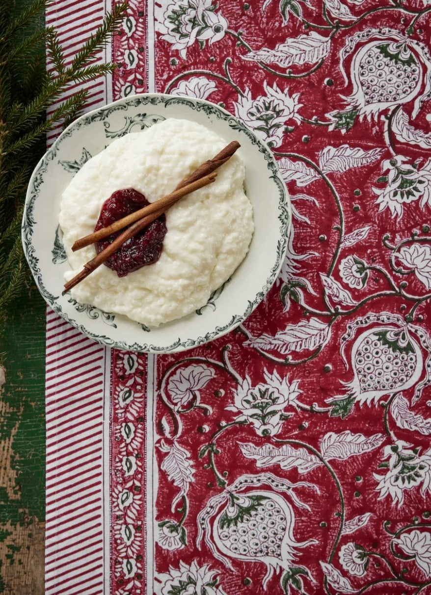 Cotton Tablecloth - Pomegranate Red