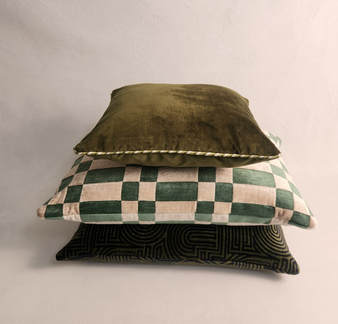 Dalila Square Cushion - Olive