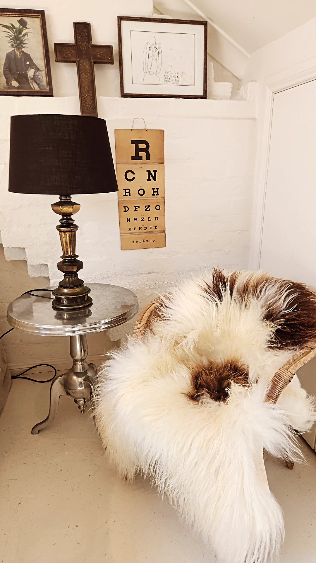 Icelandic Sheepskin - White & Caramel