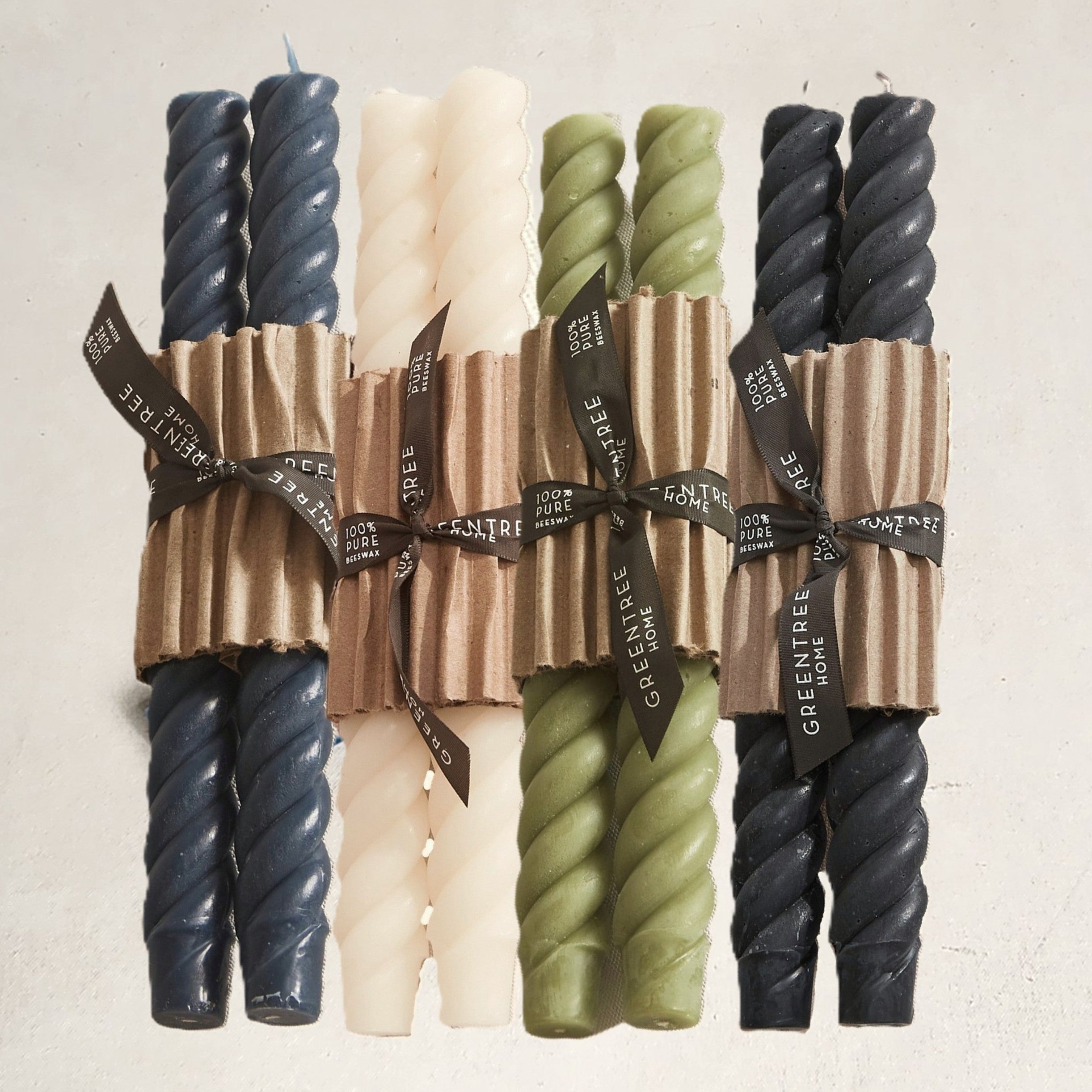 Rope Candles (pair) - 10"