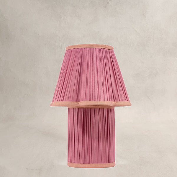 Myra Small Silk Lamp - Fuchsia