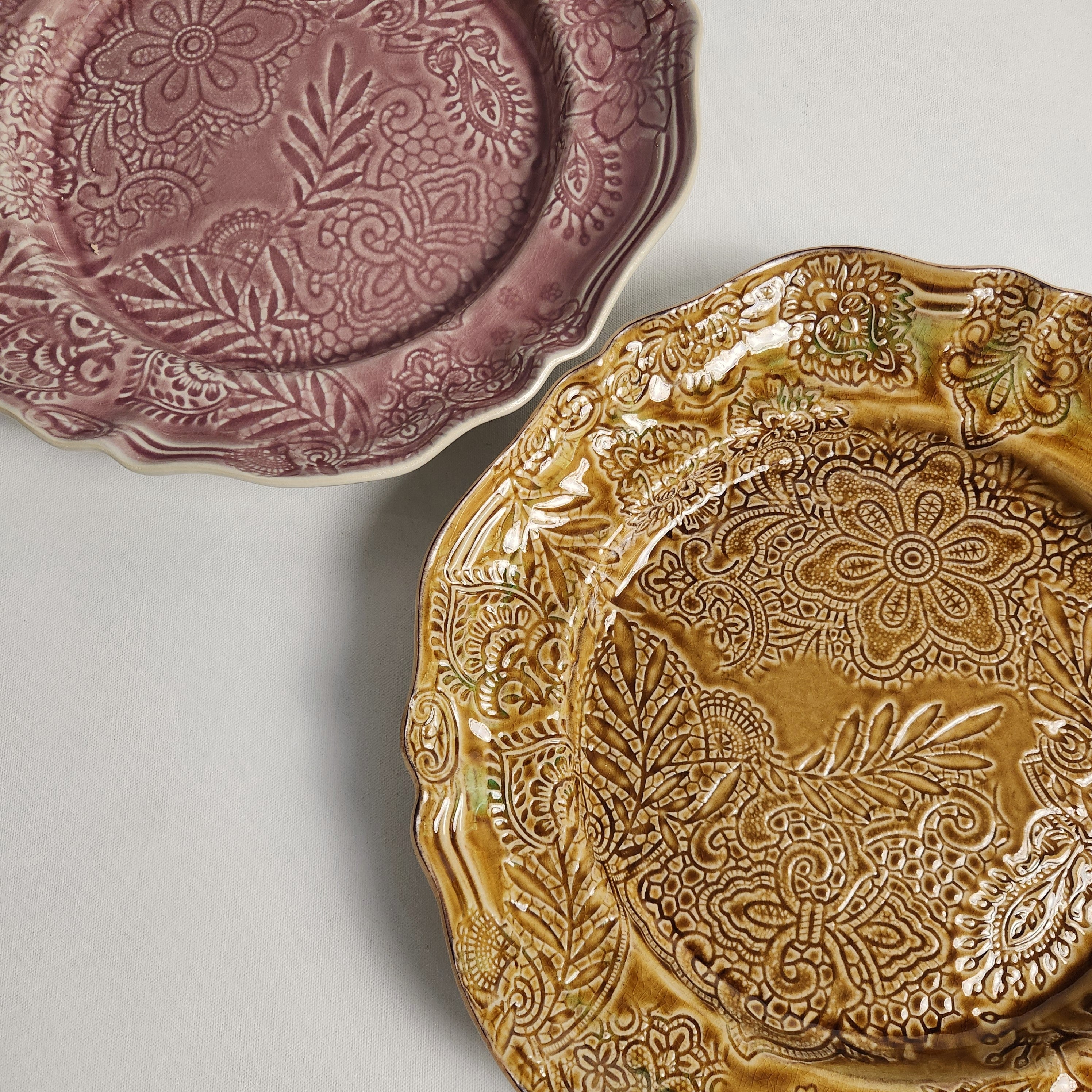 Large Round Server - Old Rose