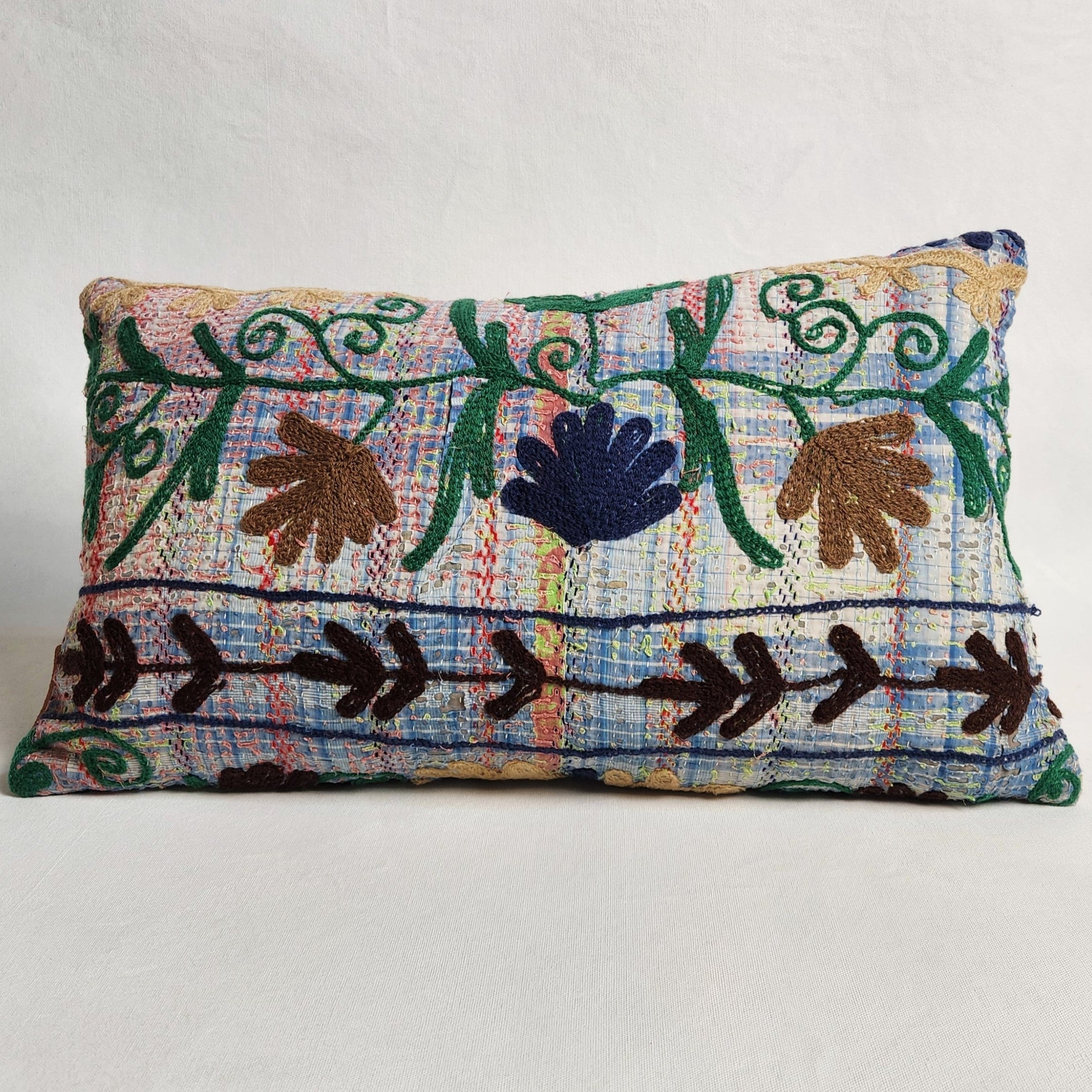 Suzani Cushion #22 - Pink & Blue 30x50
