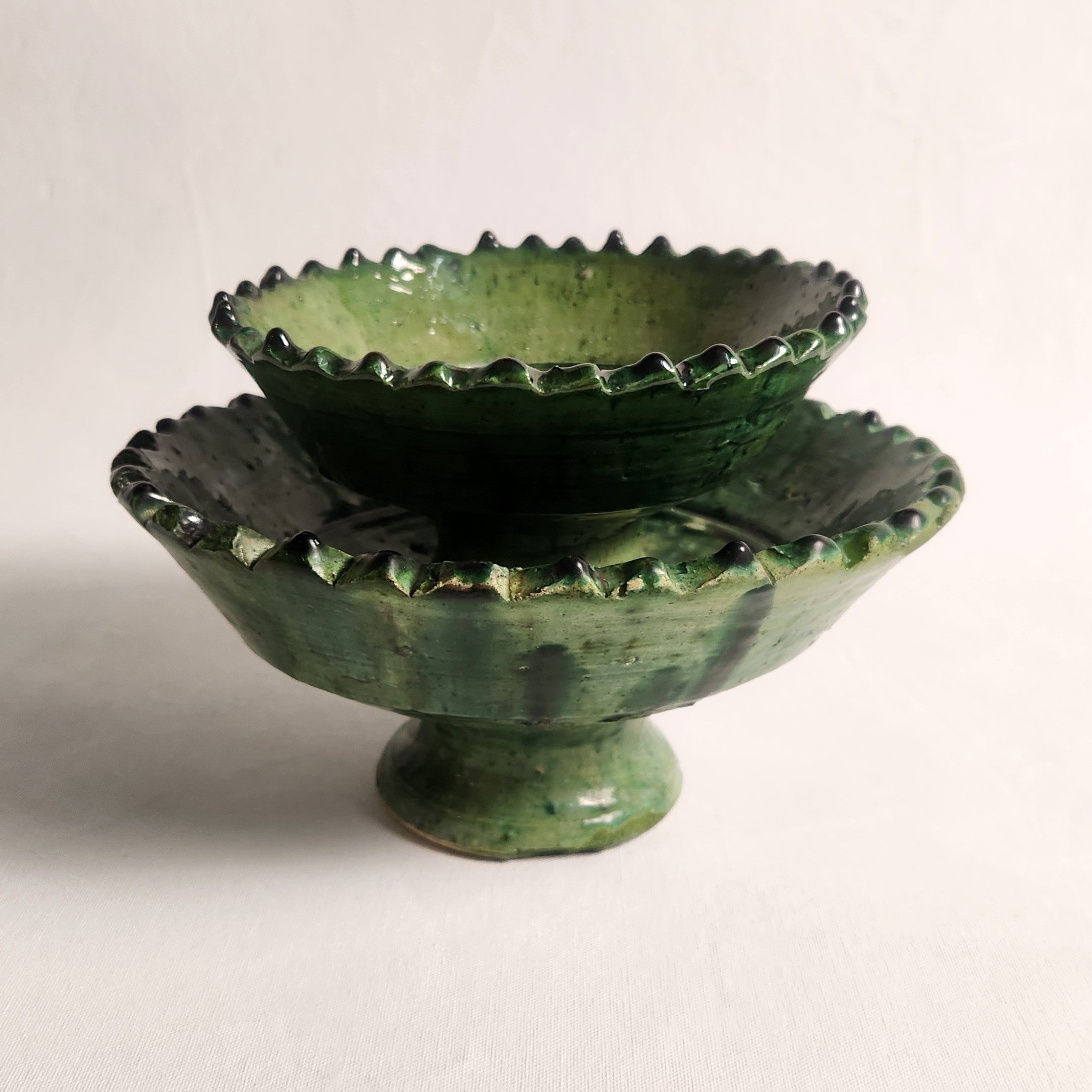 Tamegroute Pedestal Bowl - Vert (3 sizes)