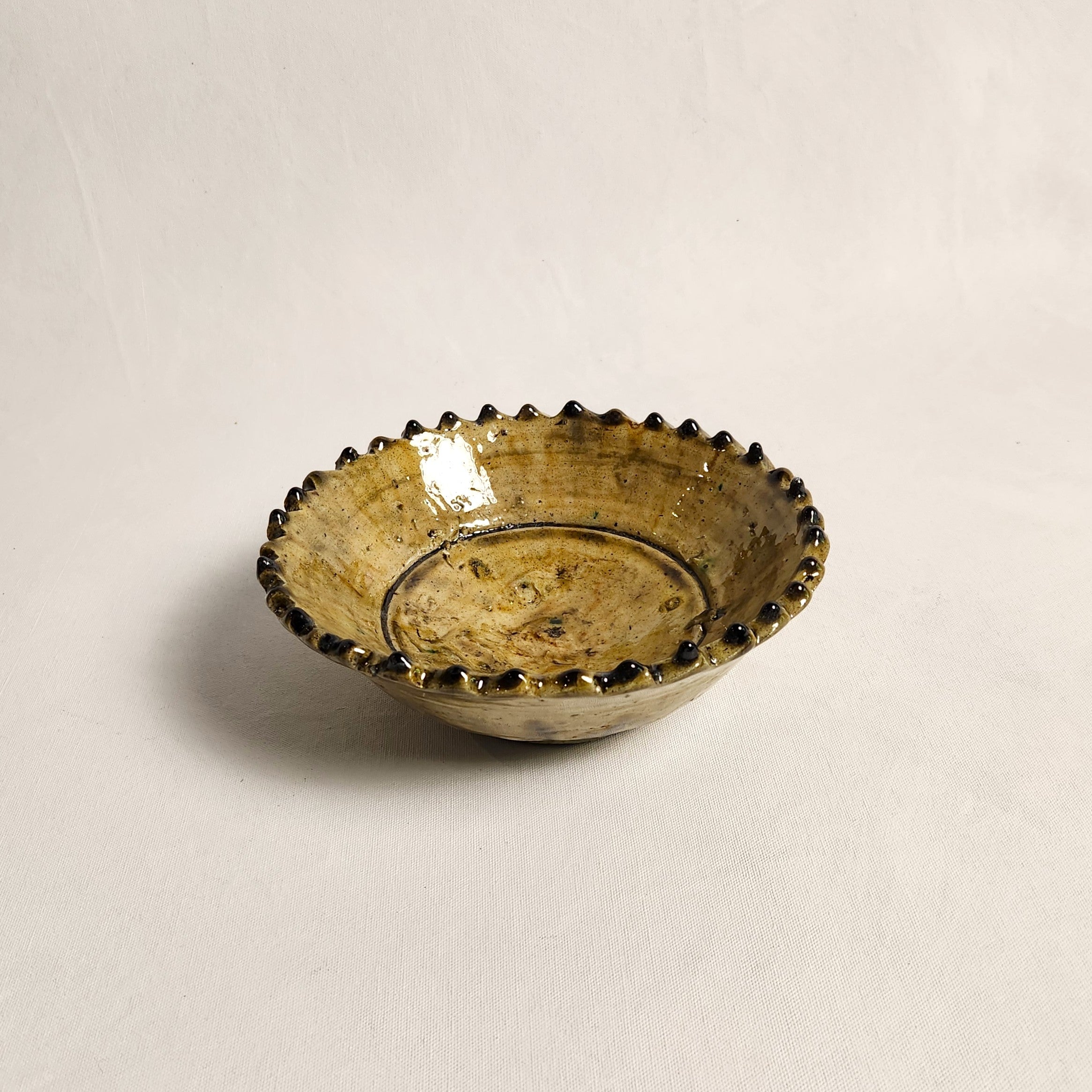 Tamegroute Flat Bowl - Jaune