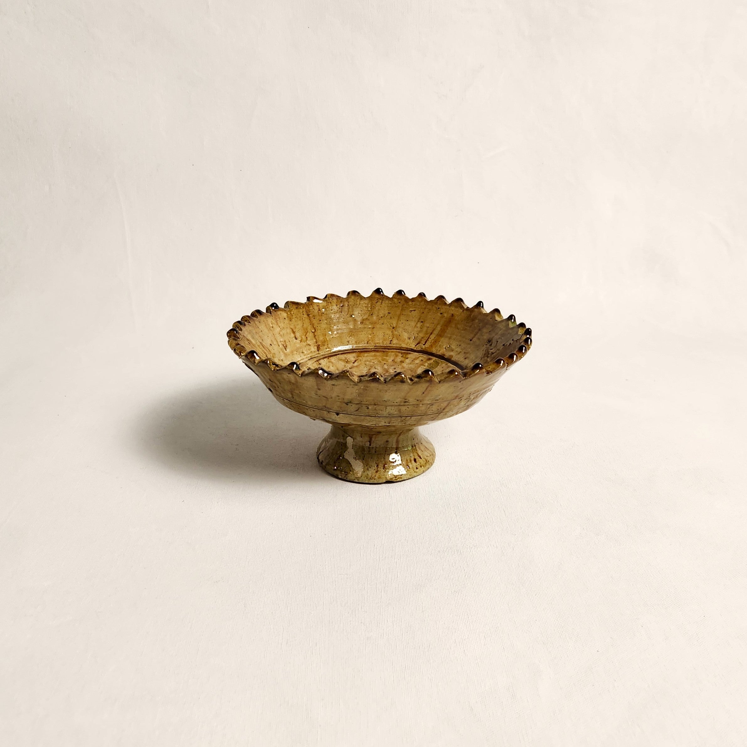Tamegroute Pedestal Bowl - Jaune (3 sizes)