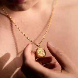 Golden Quilted Necklace