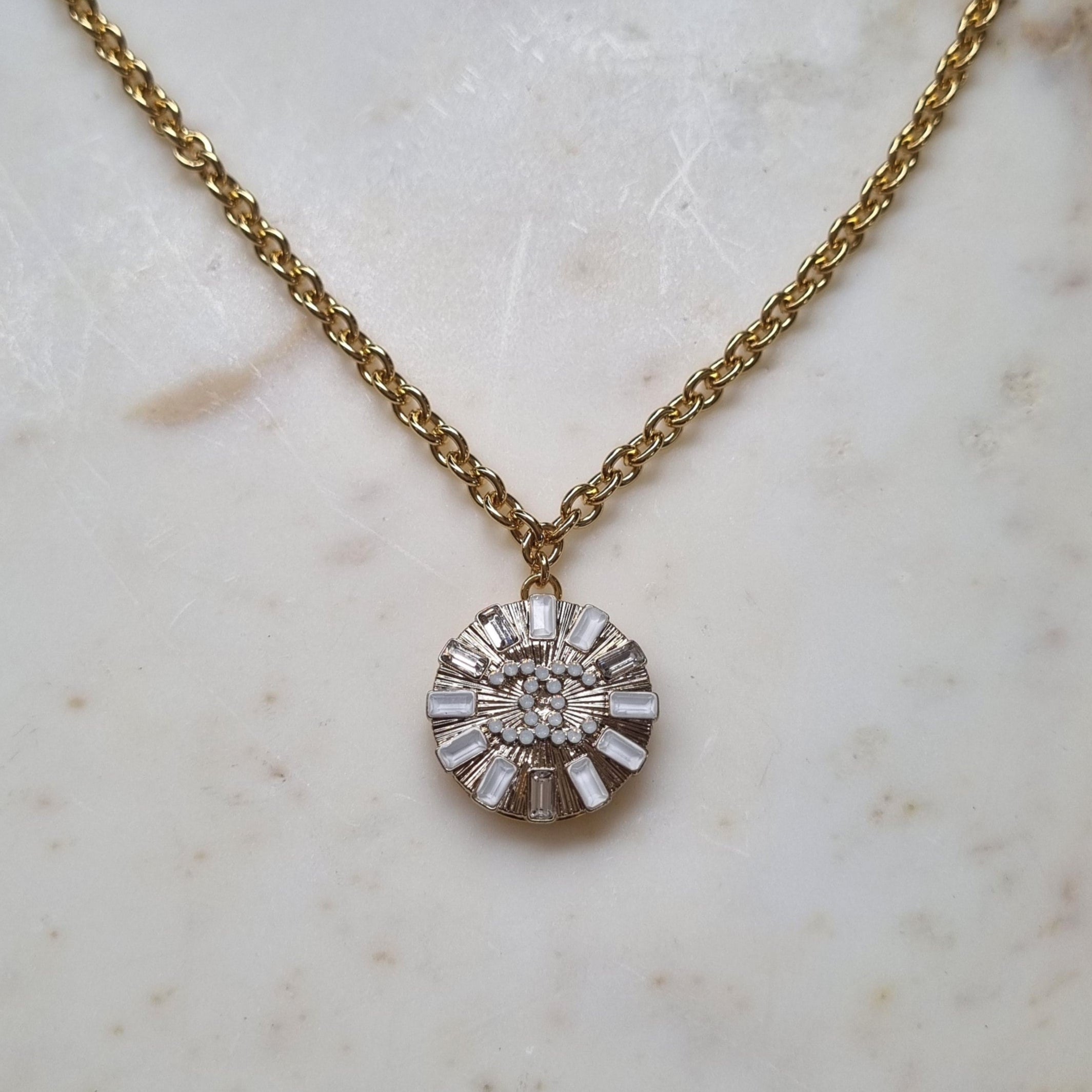 Gold and Crystal Necklace