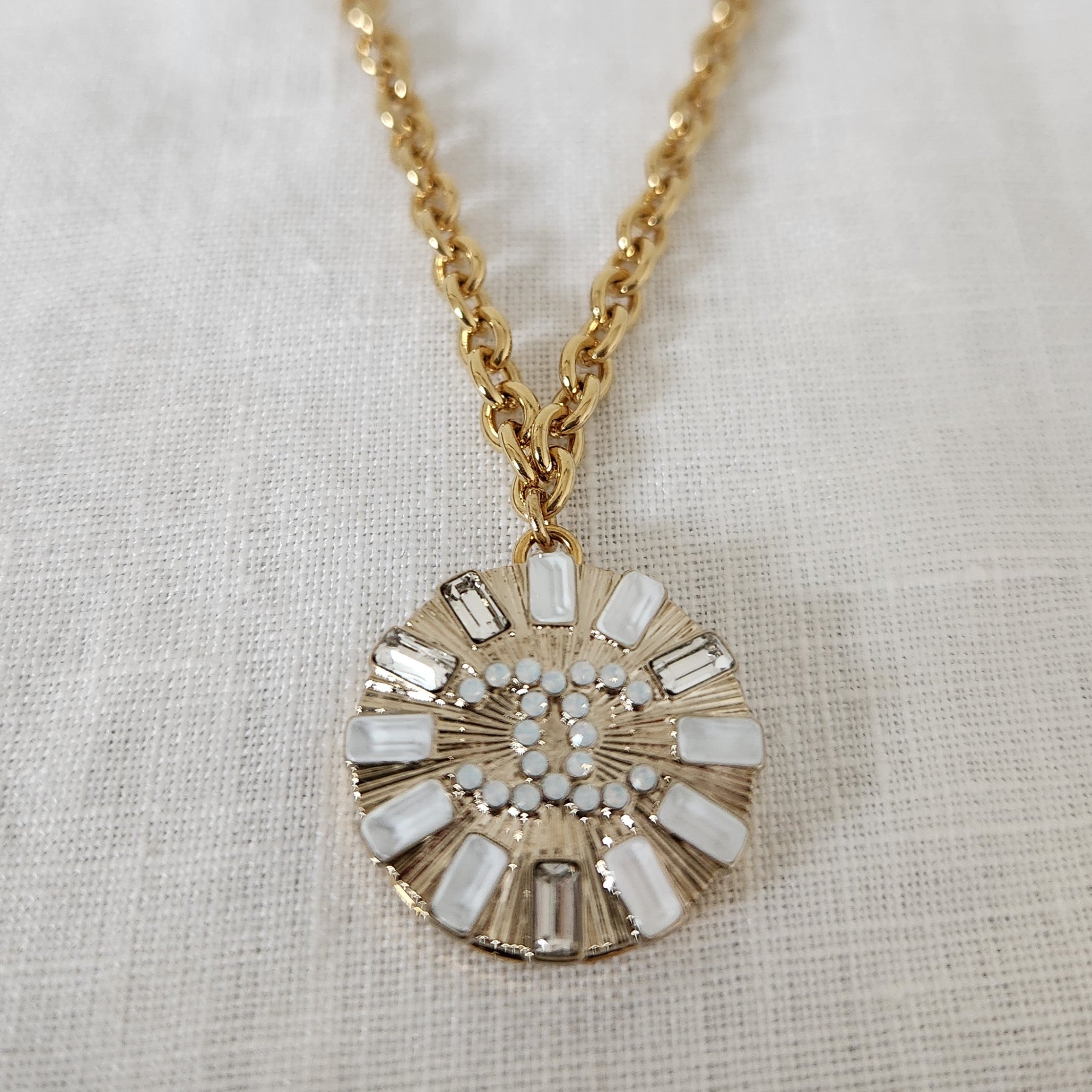 Gold and Crystal Necklace