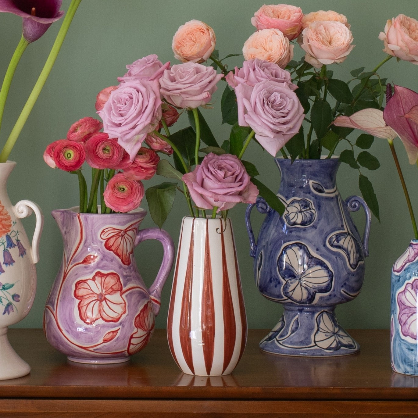 Blossom Vase - Cacao Stripe