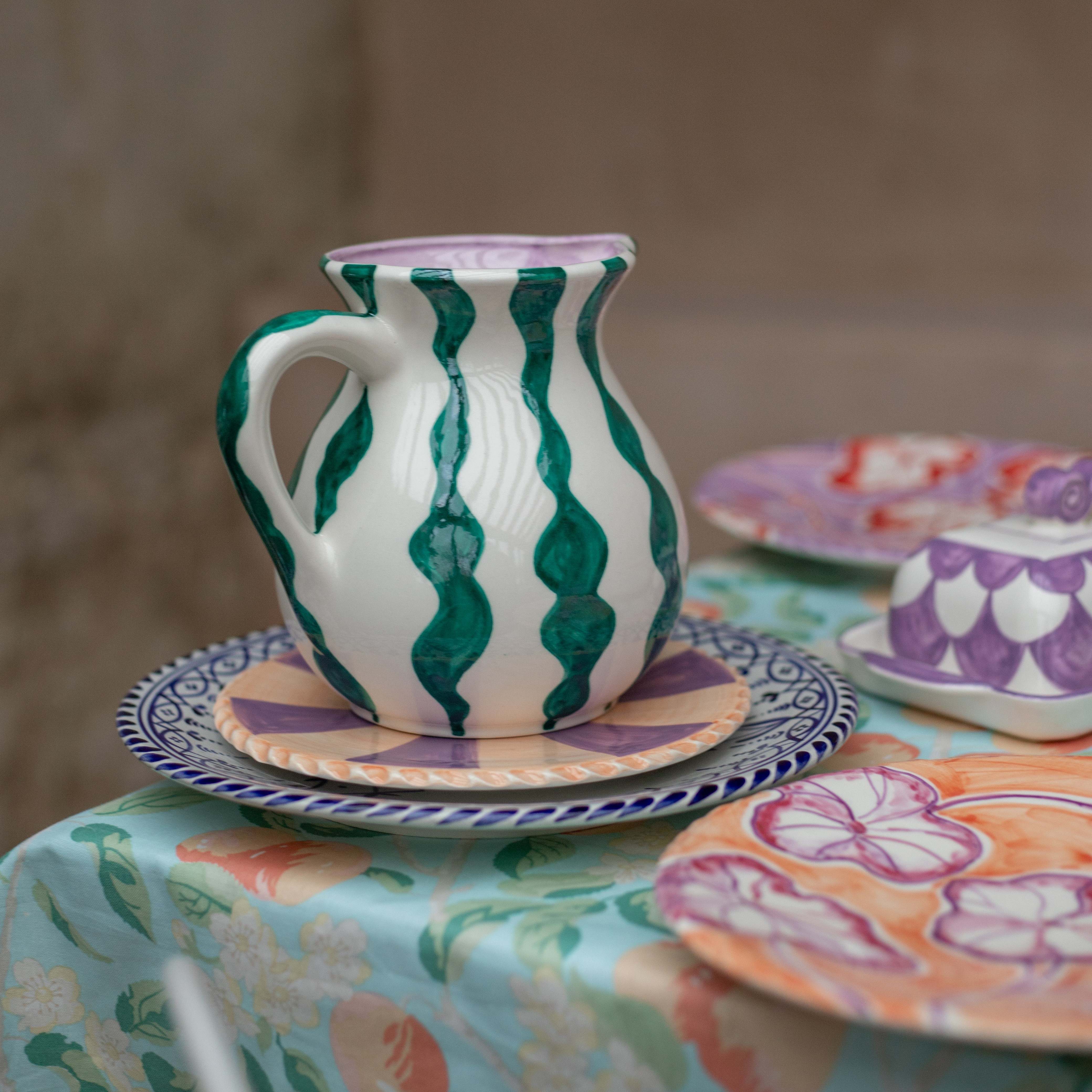 Dentelle Jug - Sea Green