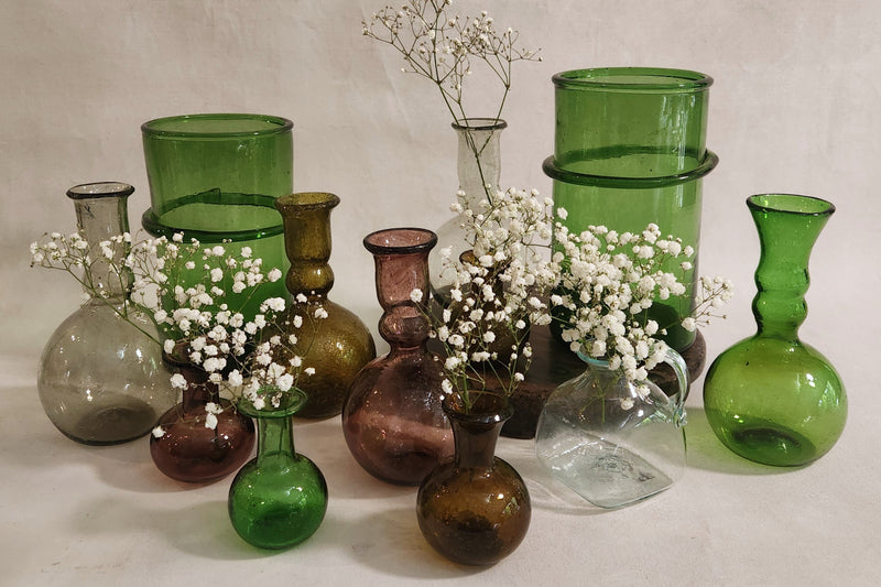 Piccola Glass Vase - Olive