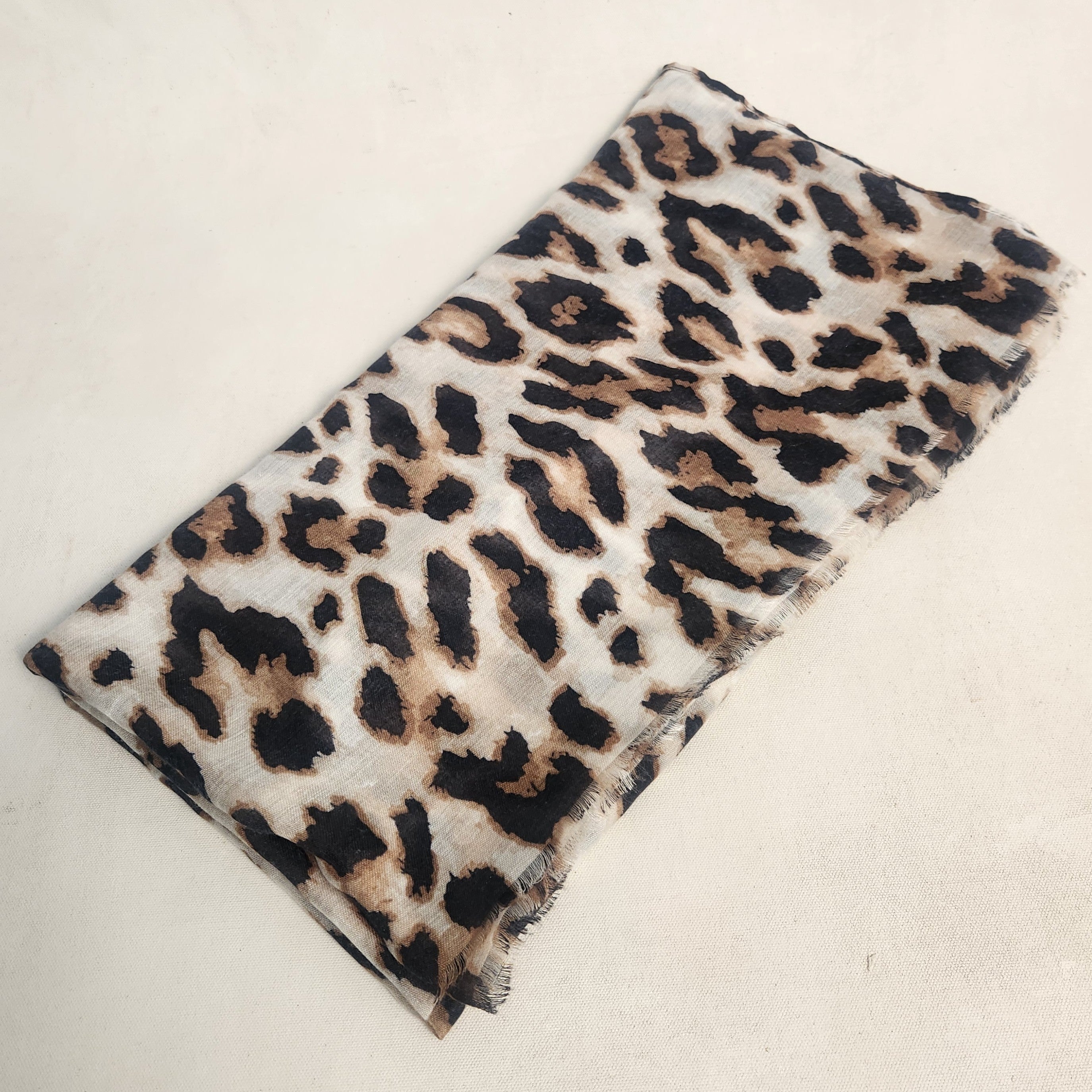 White Leopard Scarf