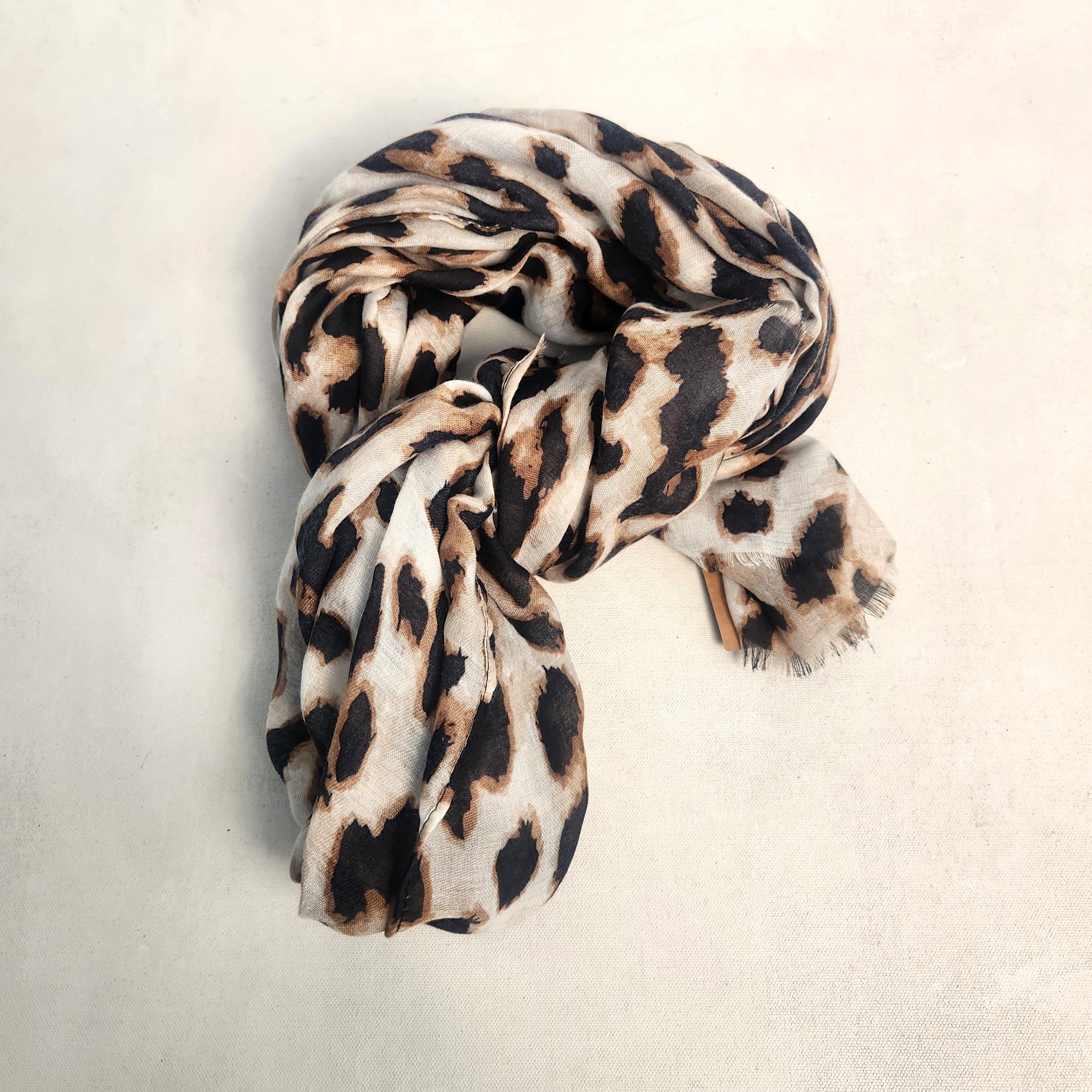 White Leopard Scarf