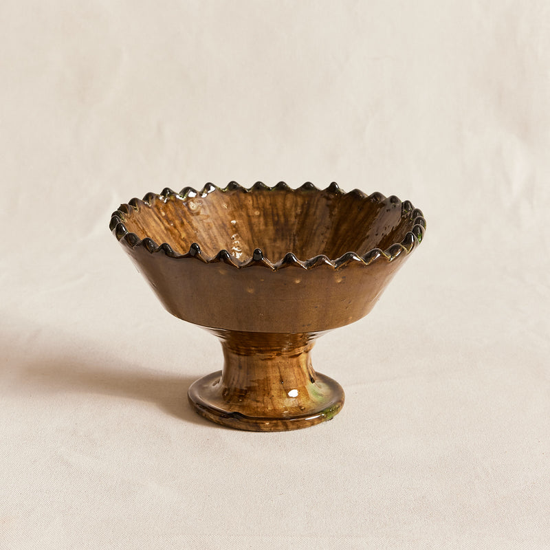 Medium Tamegroute Pedestal Bowl - Jaune