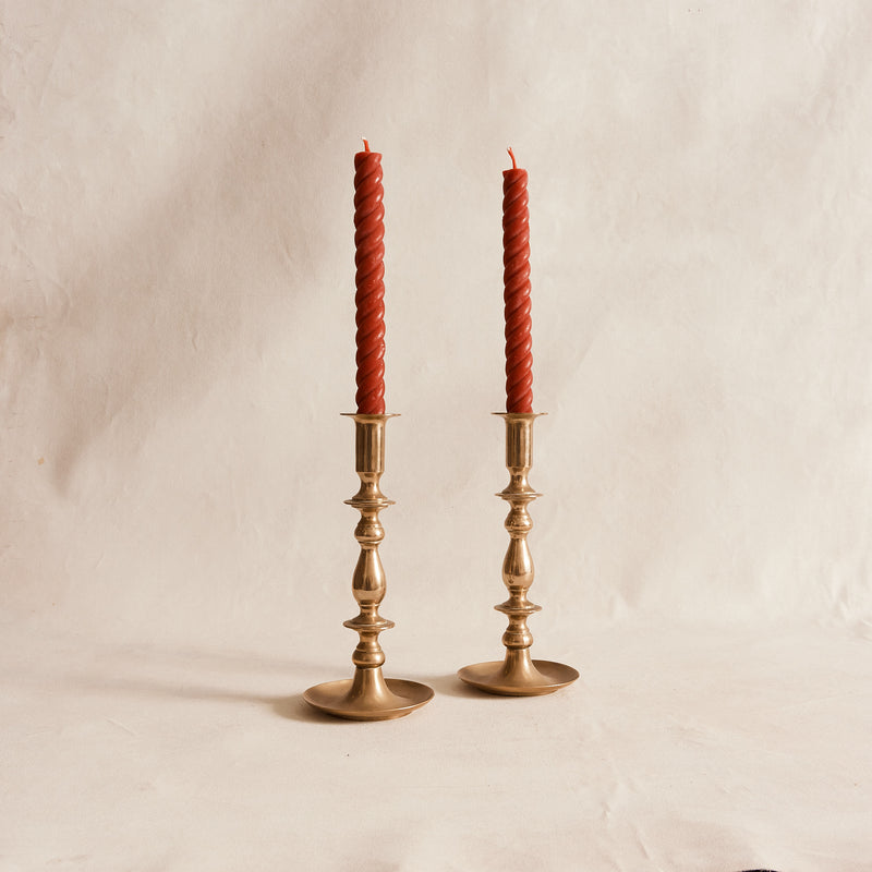 Bittersweet Rope Candles (pair) - 10"