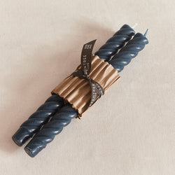 Blue Slate Rope Tapers - 10"