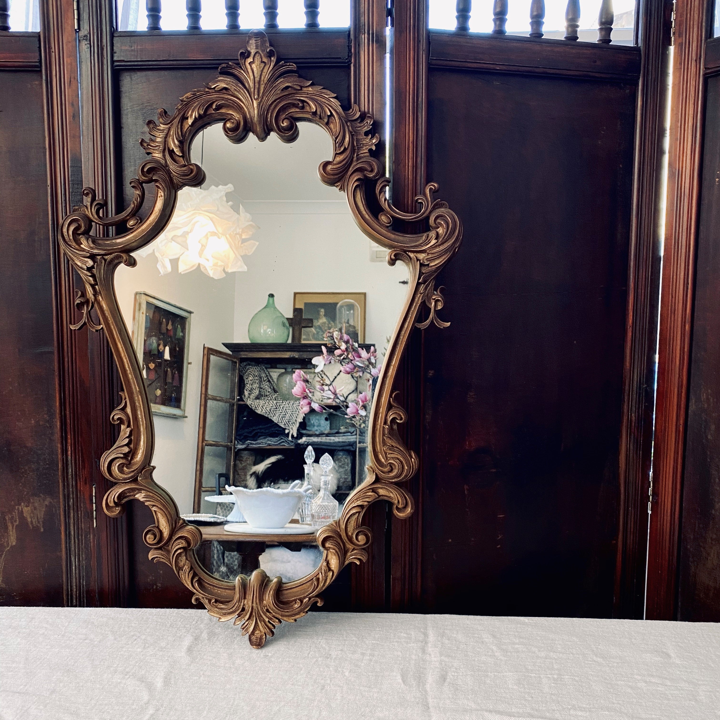 Baroque Style Bronze Coloured Mirror