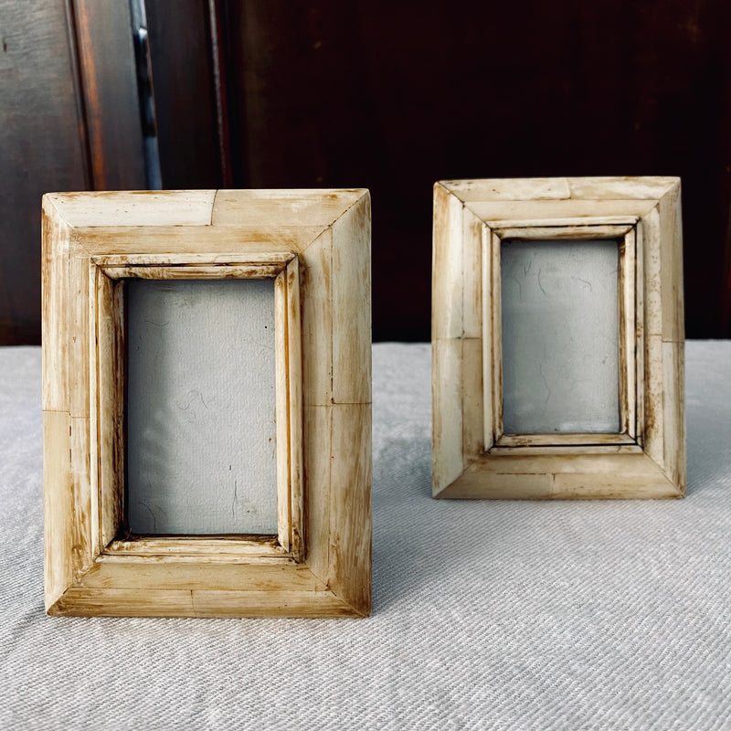 Pair of Miniature Bone Picture Frames