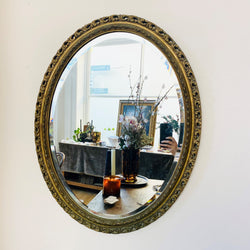 Golden Gilt Oval Mirror