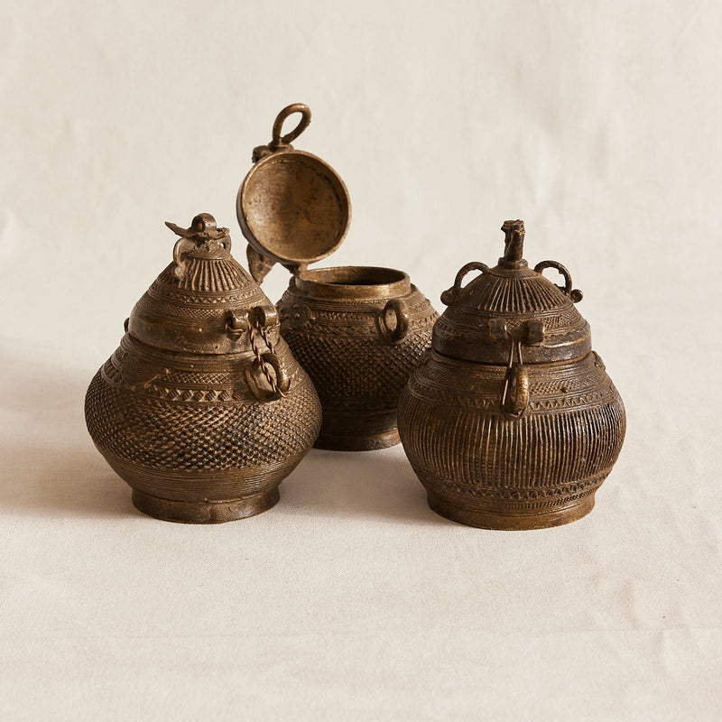 Antique Indian Calcium Pots