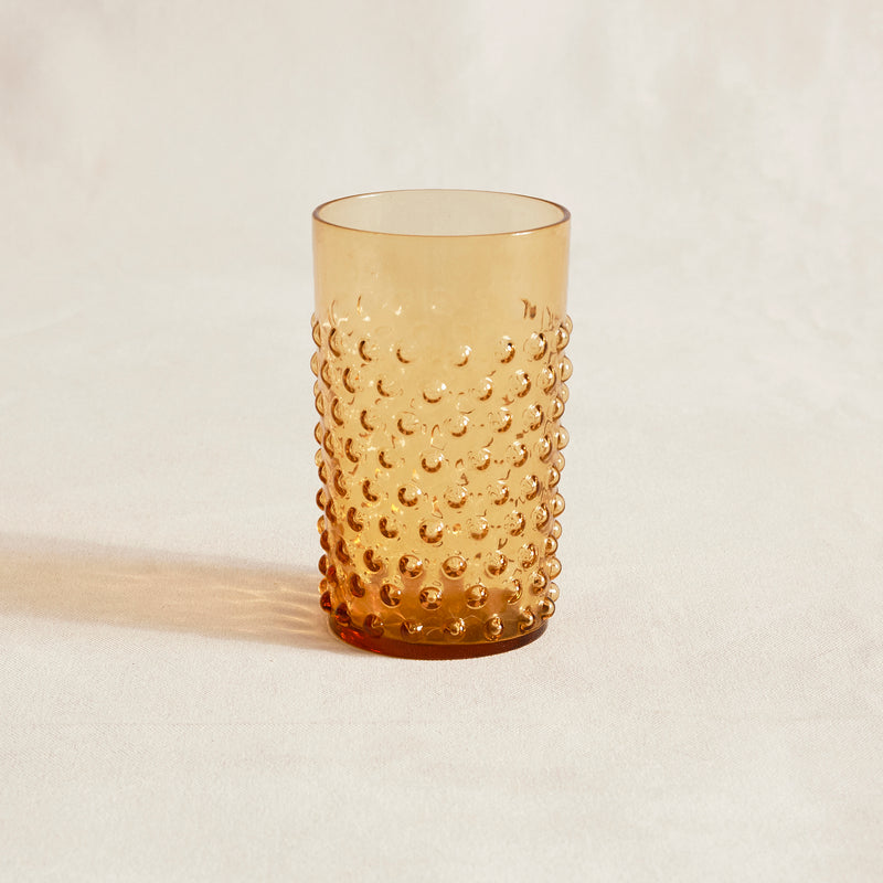 Amber Hobnail Tumbler