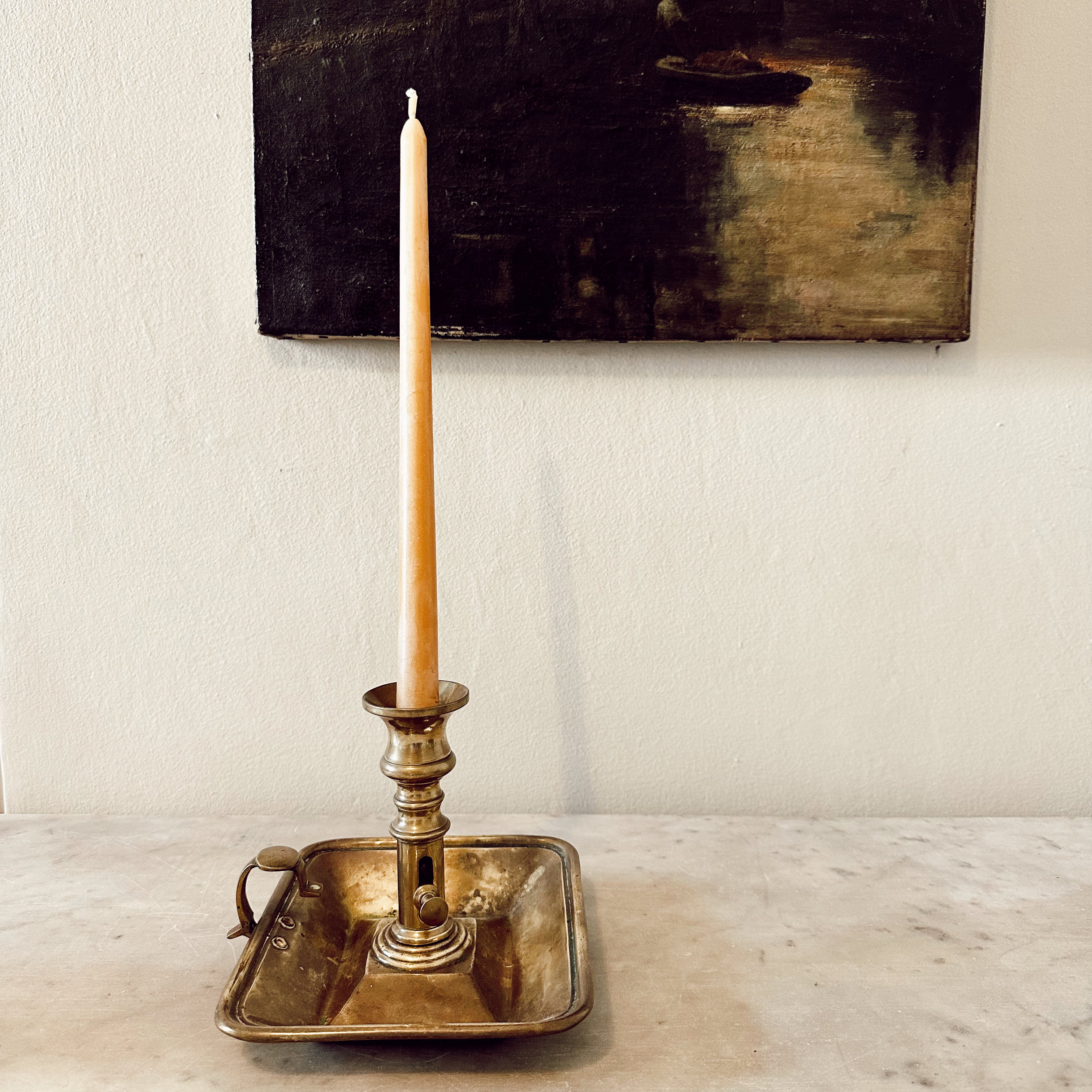 Single Brass Chamber Candlestick