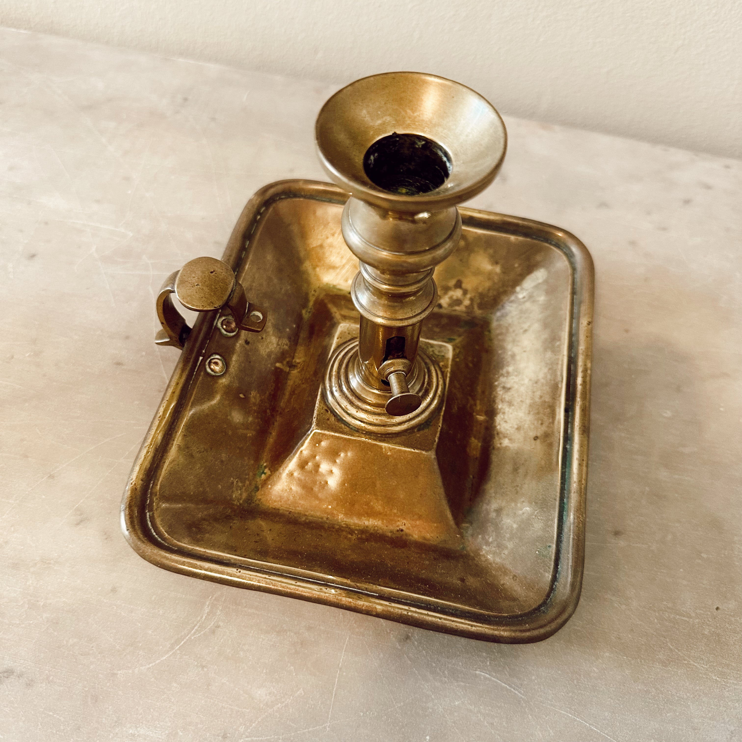 Single Brass Chamber Candlestick