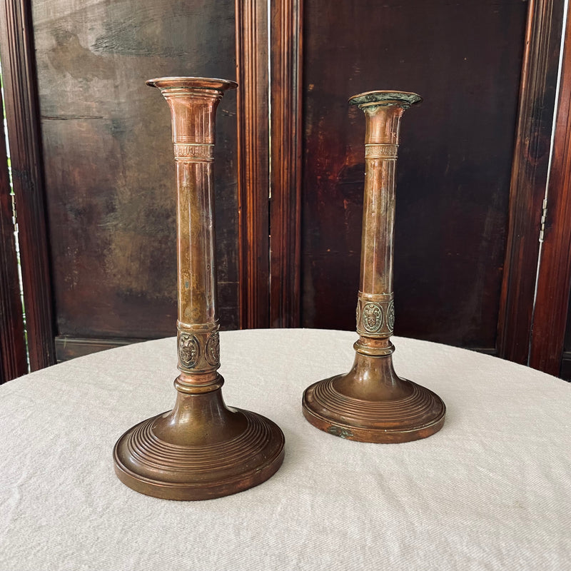 Pair of Antique French Empire Candlesticks