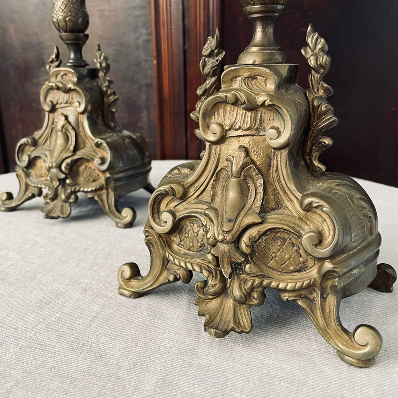 Pair of French Tri Candelabras