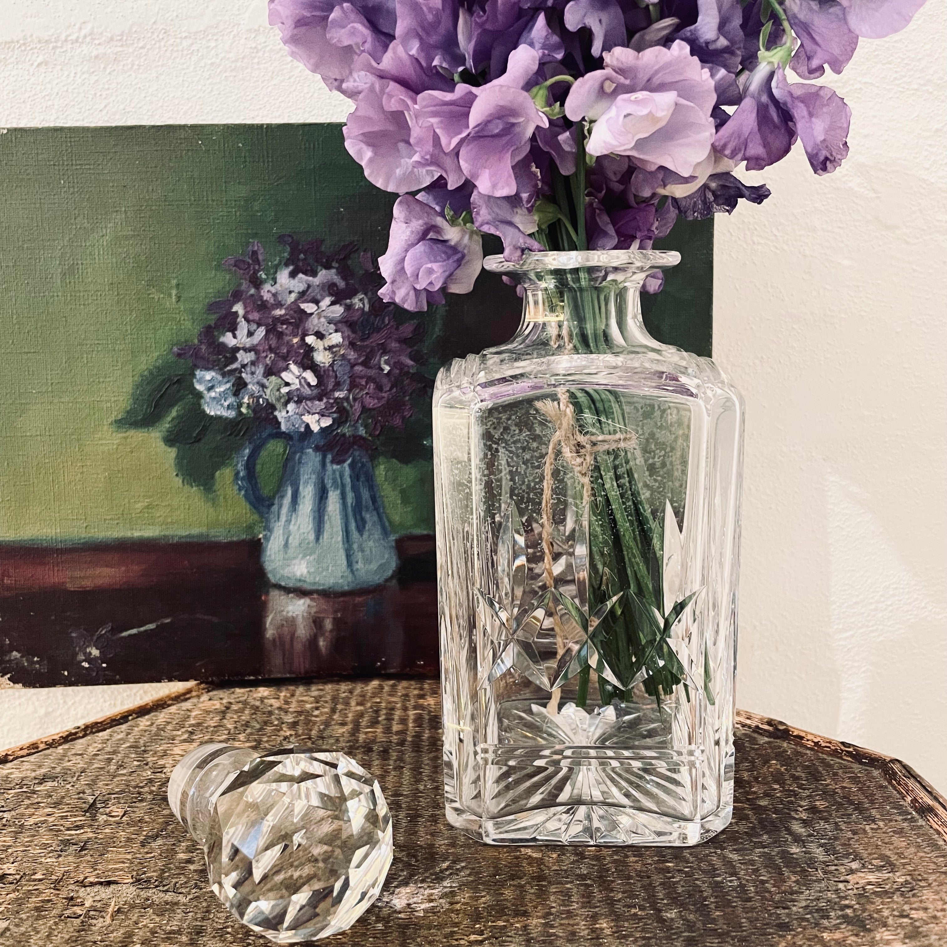Vintage Stuart Hand Cut Crystal Decanter
