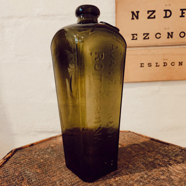 Vintage Green Gin Bottle