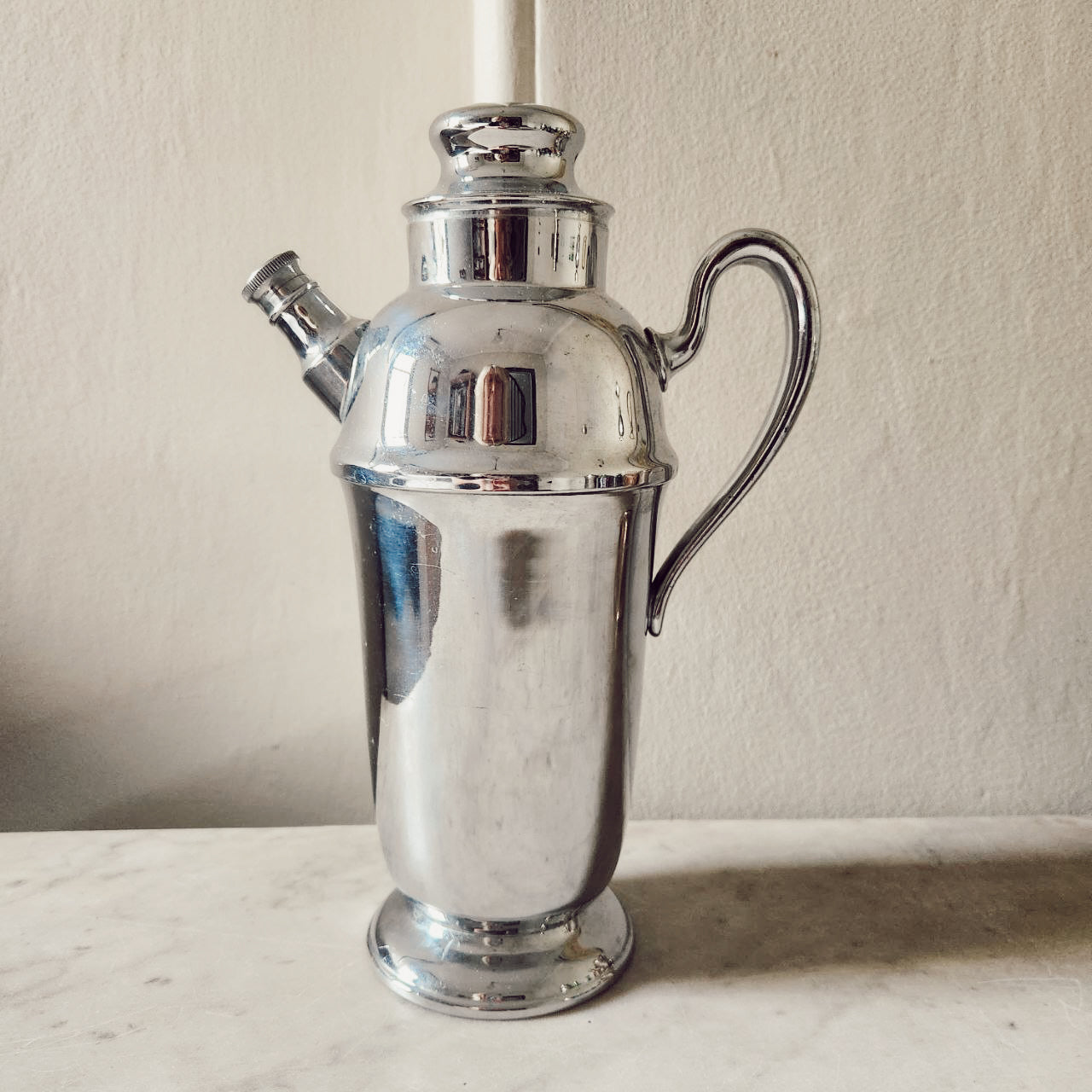 Large Chrome Cocktail Shaker - c 1950s