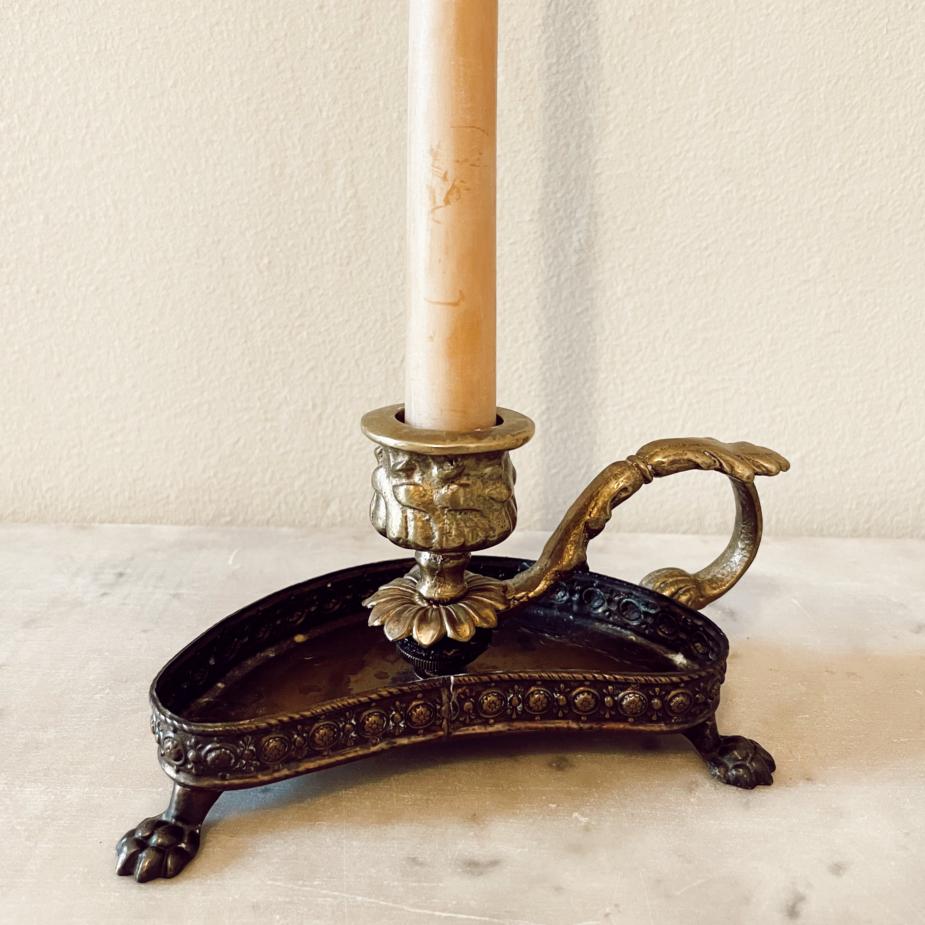 Petite Candlestick with Drip Tray