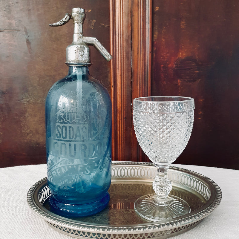 French Soda Siphon, P. Buisson Rennes Blue, Circa 1930
