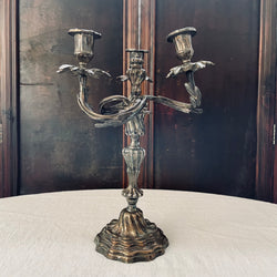 Silver Plated 3-arm candelabra