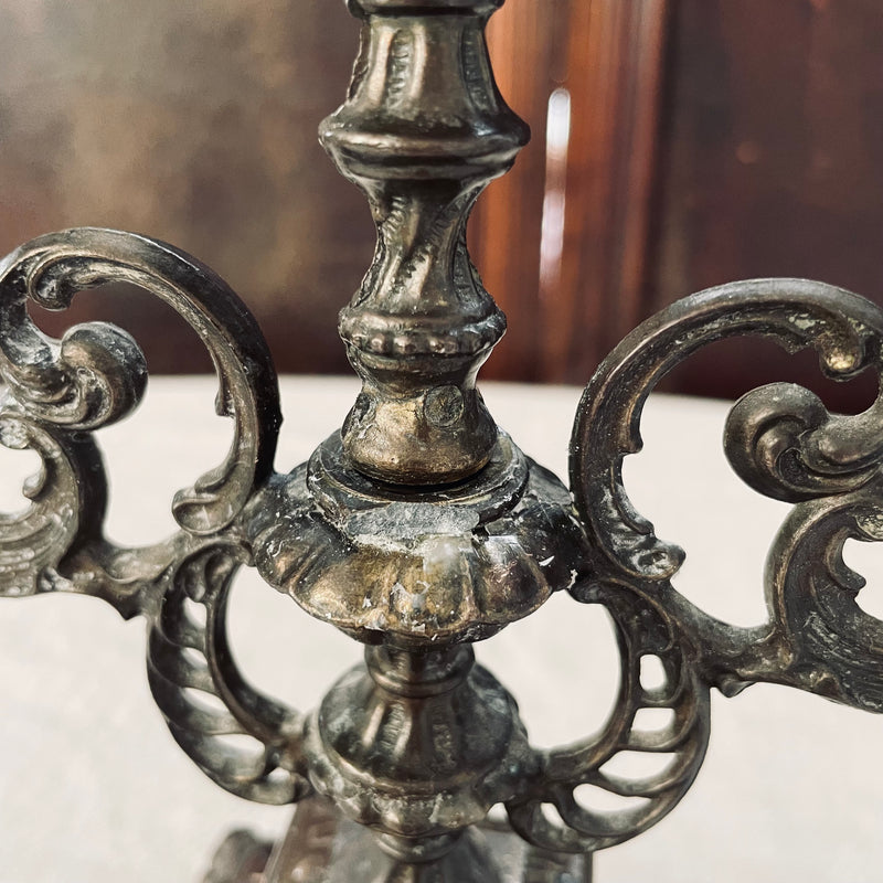 Silver Plated 3-arm candelabra