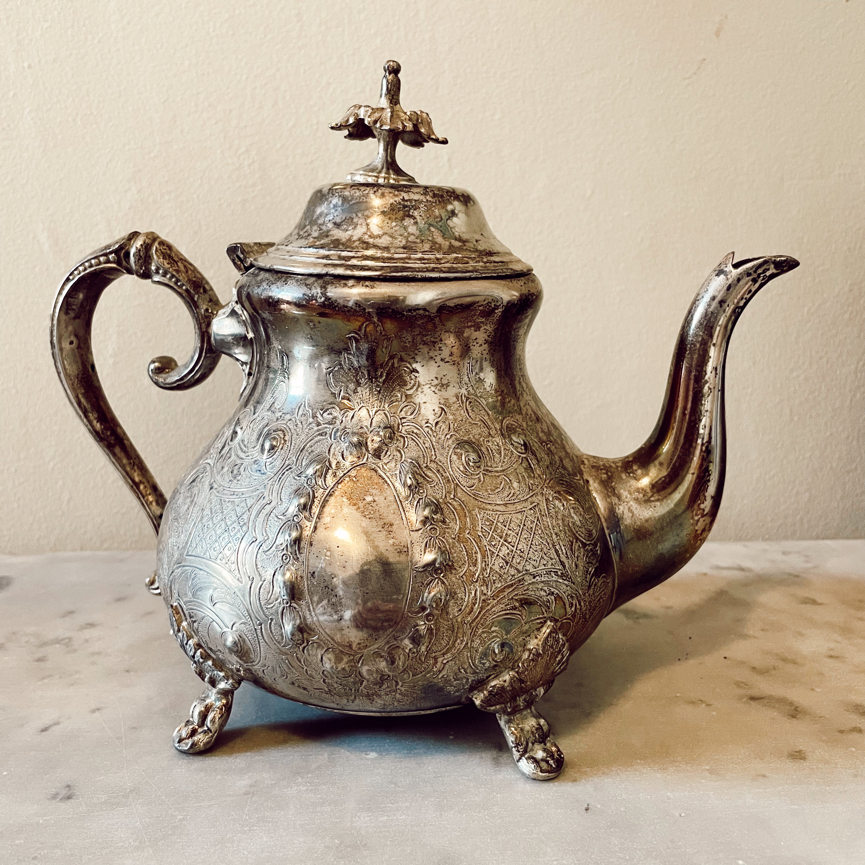 Vintage 3 Piece Silver-Plated Tea Set