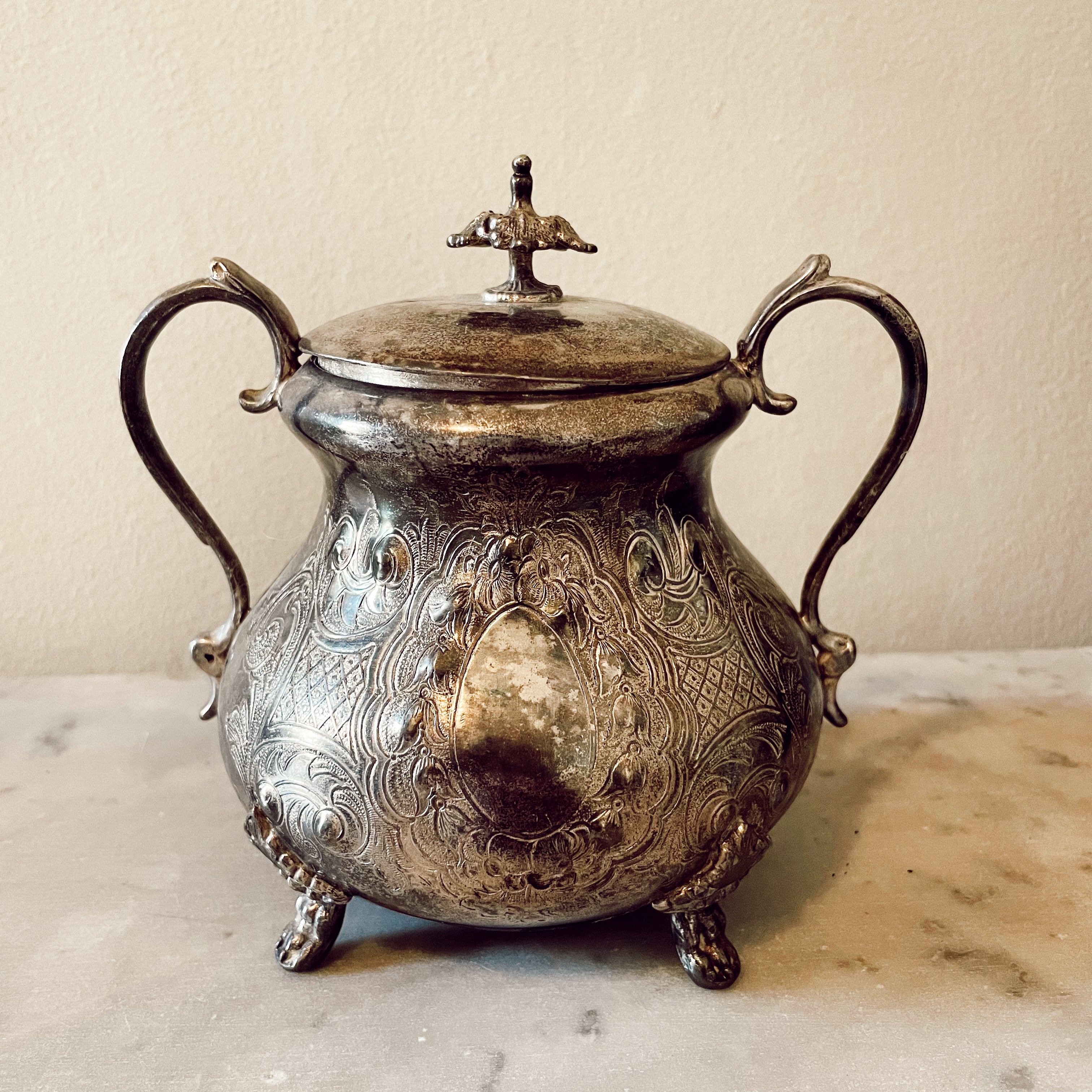 Vintage 3 Piece Silver-Plated Tea Set