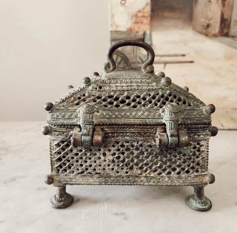 Antique South East Asian Metal Trinket Box