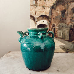 Glazed Chinese Teal Pot