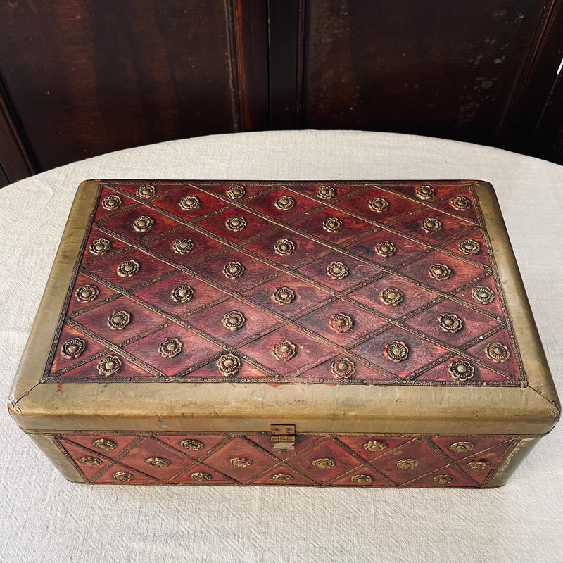 Timber Lidded Box with Applied Copper Detailing